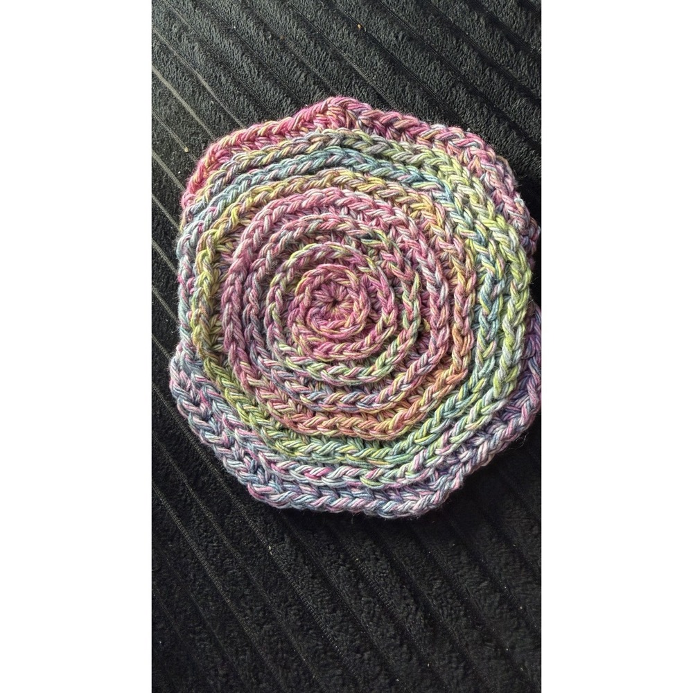 Handmade Crochet Spiral Cotton Face Scrubby Spa Washcloth Reusable 5.5 Inch